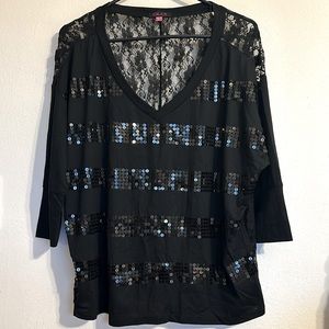 Beautiful Black Sequins DressTop